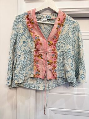 VINTAGE TRACY REESE Y2K 2000s 100% SILK BLOUSE FLOWY 2